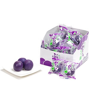 ぶどう味 カリカリ梅（1粒入 個包装）